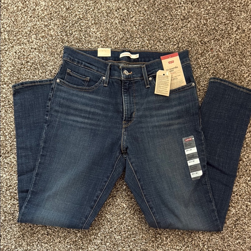 Levi's Blue Skinny Jeans Classic Style - Picture 3 of 4